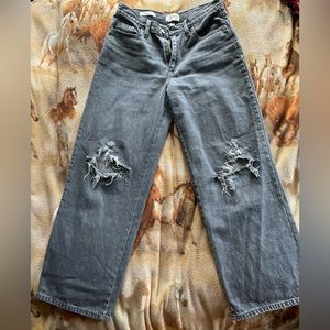 Universal threads relaxed wide leg jeans black/gray